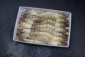 Креветка тигровая, в панцире, с головой, 13/15